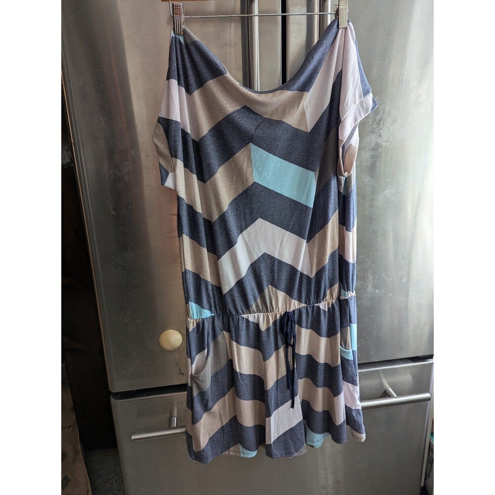 Egy California dropped shoulder elastic waist pull on romper sz 2x